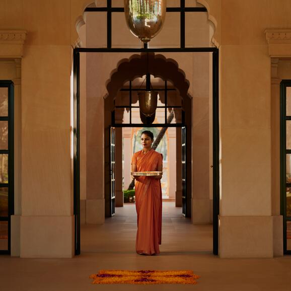 Amanbagh, India - Main Building Exterior Welcoming Ceremony